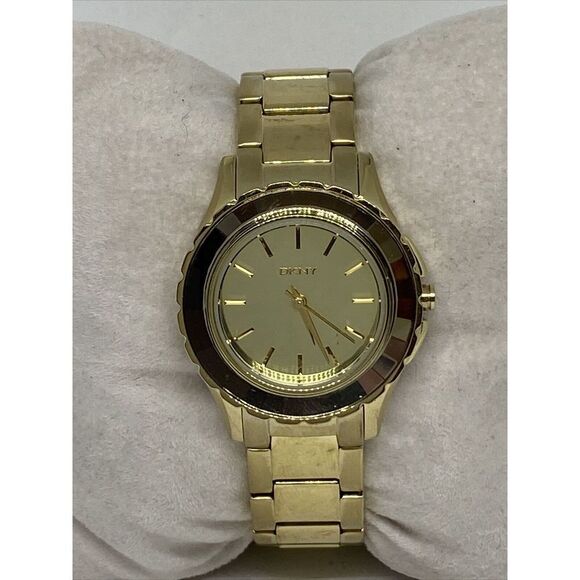 DKNY NY-2116 Women\'s Gold Stainless Steel Analog Dial Quartz Genuine Watch MP681 main image 8
